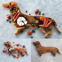 Image 2 of NEW Crafted Dachshund Acacia Wood Serving Boards