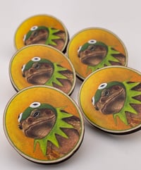 Image 3 of Toad in Kermit Cosplay Wood Pin