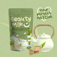 Image 1 of Beauty Milk Premium Japanese Matcha Latte - Green Tea + Glutathione + Antioxidant Drink