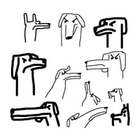 Postcard “angry dogs”