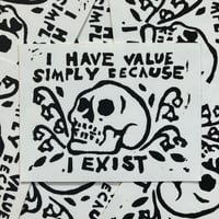 Image 2 of I Have Value Linoprint Sticker