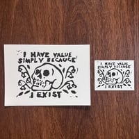 Image 3 of I Have Value Linoprint Sticker
