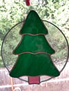 Pine Tree Suncatcher (Green & Mauve)