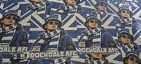 Image 2 of Pack of 25 7x7cm Rochdale Football/Ultras Stickers.