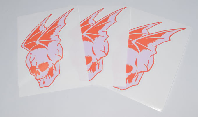 Image of Flying Skull Sticker (3 pack)