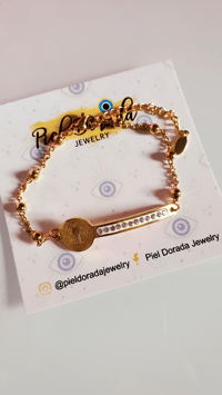 Image 2 of Stainless Steel Saint Benedict Bracelet 