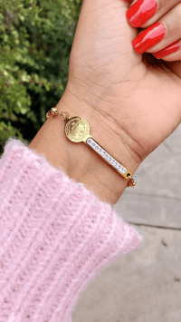 Image 1 of Stainless Steel Saint Benedict Bracelet 