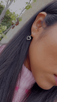 Image 2 of Heart Dangel Earrings