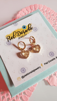 Image 1 of Heart Dangel Earrings