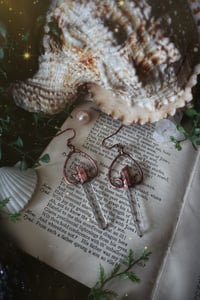 Image 1 of Lemurian Crystal Earrings 