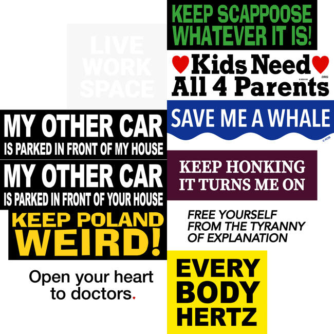 ROB WALMART SINGLE BUMPERSTICKERS