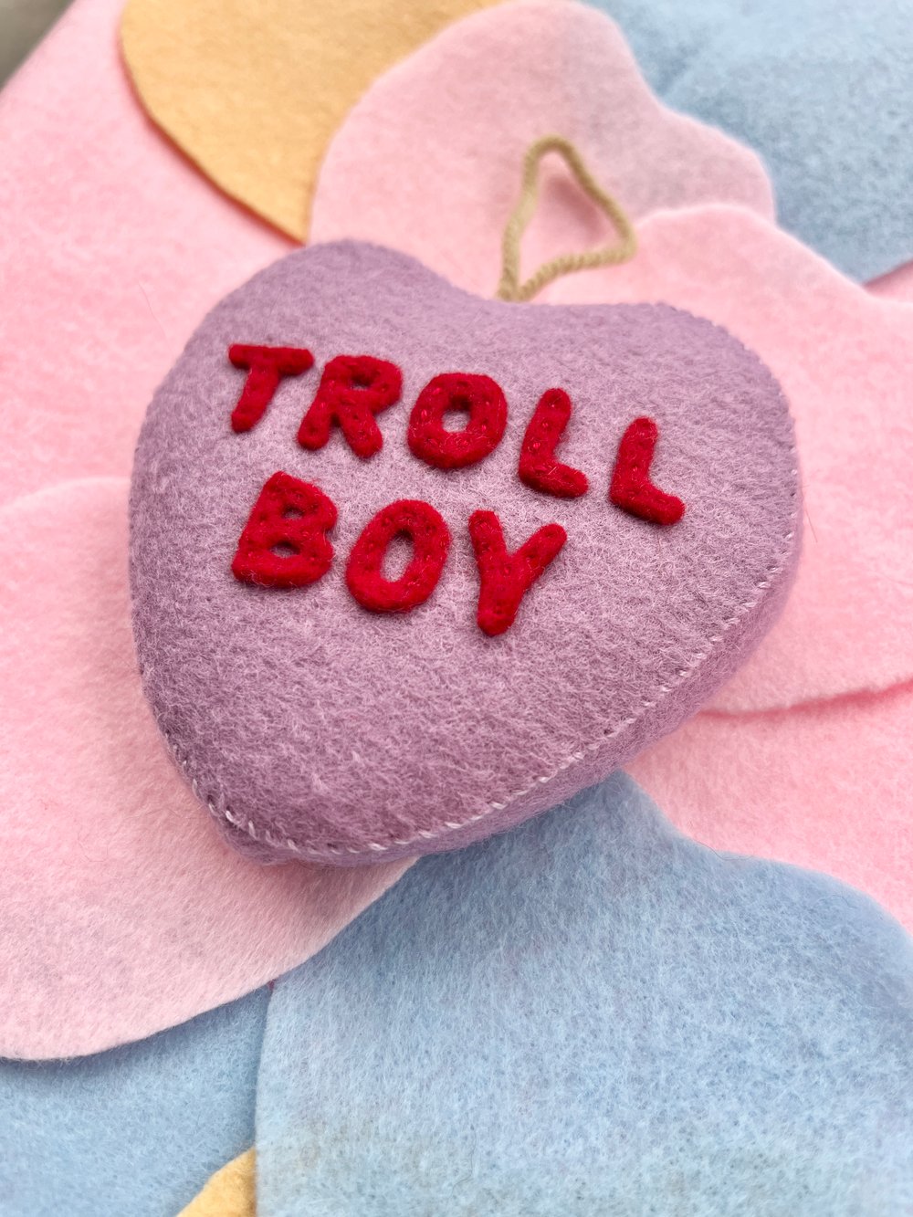 Image of Troll Boy Conversation Heart Ornament