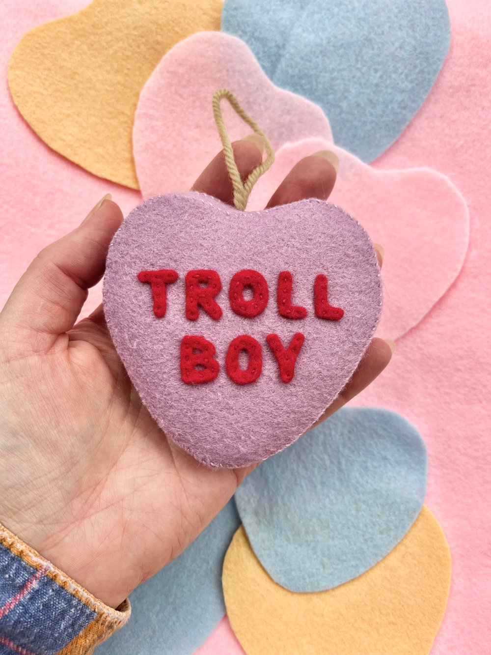 Image of Troll Boy Conversation Heart Ornament