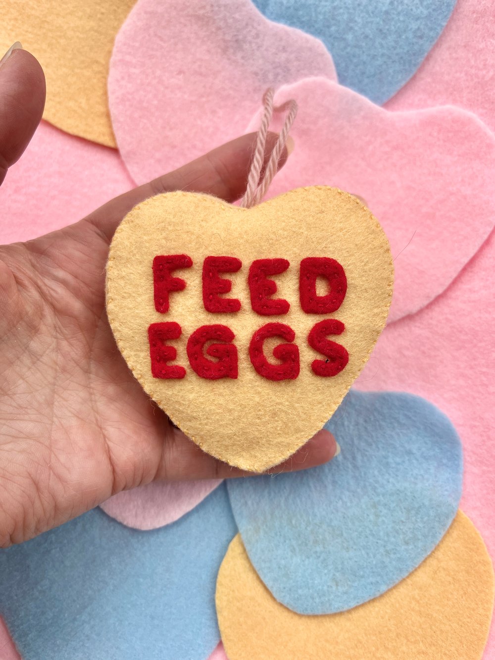 Image of Feed Eggs Conversation Heart Ornament