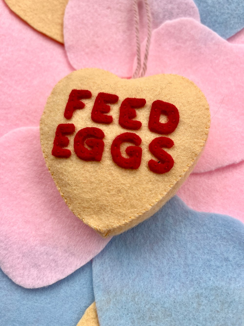 Image of Feed Eggs Conversation Heart Ornament