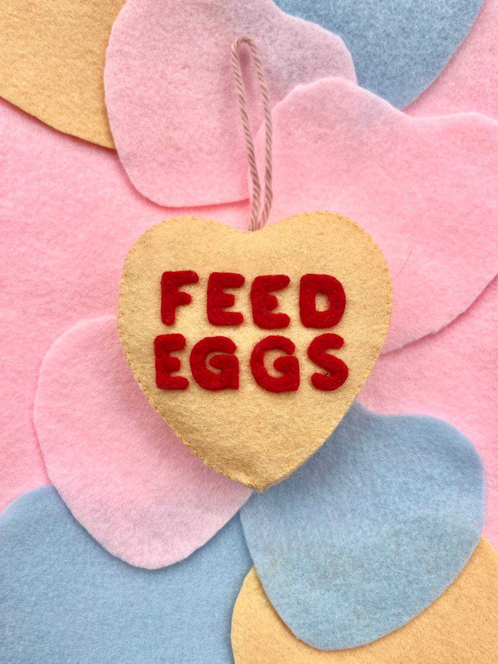 Image of Feed Eggs Conversation Heart Ornament