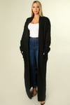 Stepping Out Maxi DIVA Cardigan - Black 