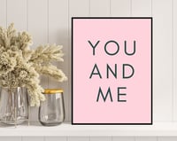 You+me wood sign
