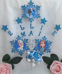 Image 3 of Personalised Frozen Cake Topper, Frozen Centrepiece, Frozen Party Decor