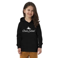 Image 2 of Kids eco hoodie with white screen print Grier logo