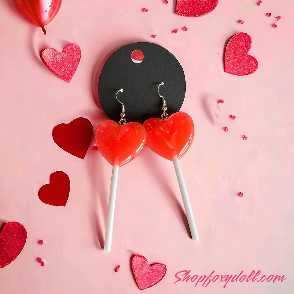 Lollipop heart ❤️ earrings 