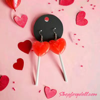 Image 1 of Lollipop heart ❤️ earrings 