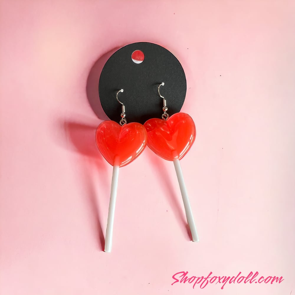 Lollipop heart ❤️ earrings 