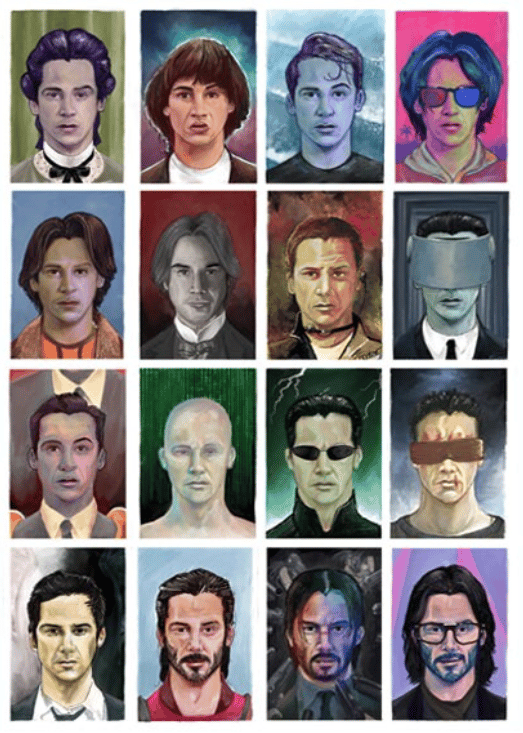 Image of The Faces of Keanu- A3 Print