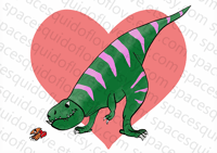 Custom Dinosaur Valentine's Day Card