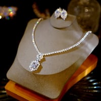 cc shining necklase+earrings