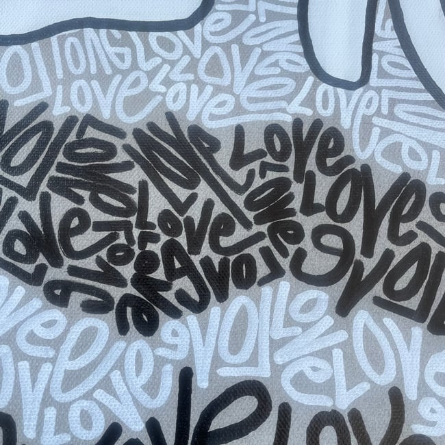 20” x 20” 🖤🤍 “Love” Canvas