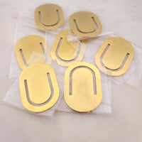 Image 1 of Metal Bookmark Blanks small Engravable Gold Tone Bookmark Blanks for Laser Engraving - Pack of 7