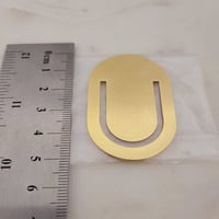 Image 3 of Metal Bookmark Blanks small Engravable Gold Tone Bookmark Blanks for Laser Engraving - Pack of 7