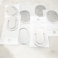 Image 1 of Metal Bookmark Blanks small Engravable Steel Bookmark Blanks for Laser Engraving - Pack of 7