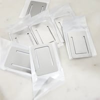 Image 1 of Metal Bookmark Engravable Steel Bookmark Blanks for Laser Engraving - Pack of 7 