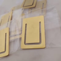 Image 2 of Metal Bookmark Engravable Steel Gold Bookmark Blanks for Laser Engraving - Pack of 7