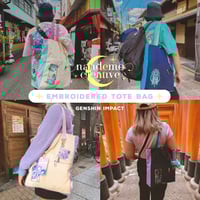 Image 5 of Embroidered Tote Bags - Genshin Impact