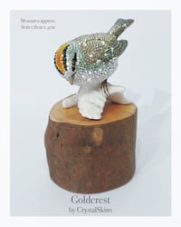 Image 3 of Fully Crystallised Firecrest Figurine Bird Miniature