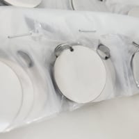 Image 2 of Round Steel Charms for Laser Engraving - 10 in pack