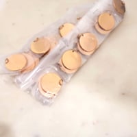 Image 1 of Round Rose Gold Charms for Laser Engraving - 10 in pack