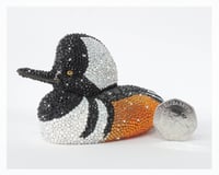 Image 3 of Fully Crystallised Hooded Merganser Duck Figurine