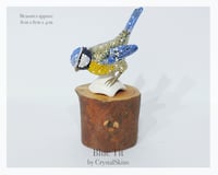 Image 3 of Fully Crystallised Blue Tit Bird Figurine