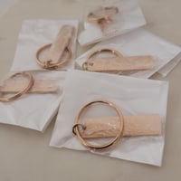Image 1 of Rectangle Shape Rose Gold Keychain Blanks for Laser Engraving - 5 in Pack