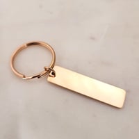 Image 3 of Rectangle Shape Rose Gold Keychain Blanks for Laser Engraving - 5 in Pack
