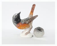 Image 4 of Fully Crystallised Redstart Miniature Bird Figurine