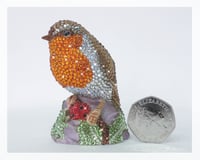 Image 4 of Fully Crystallised Robin Figurine