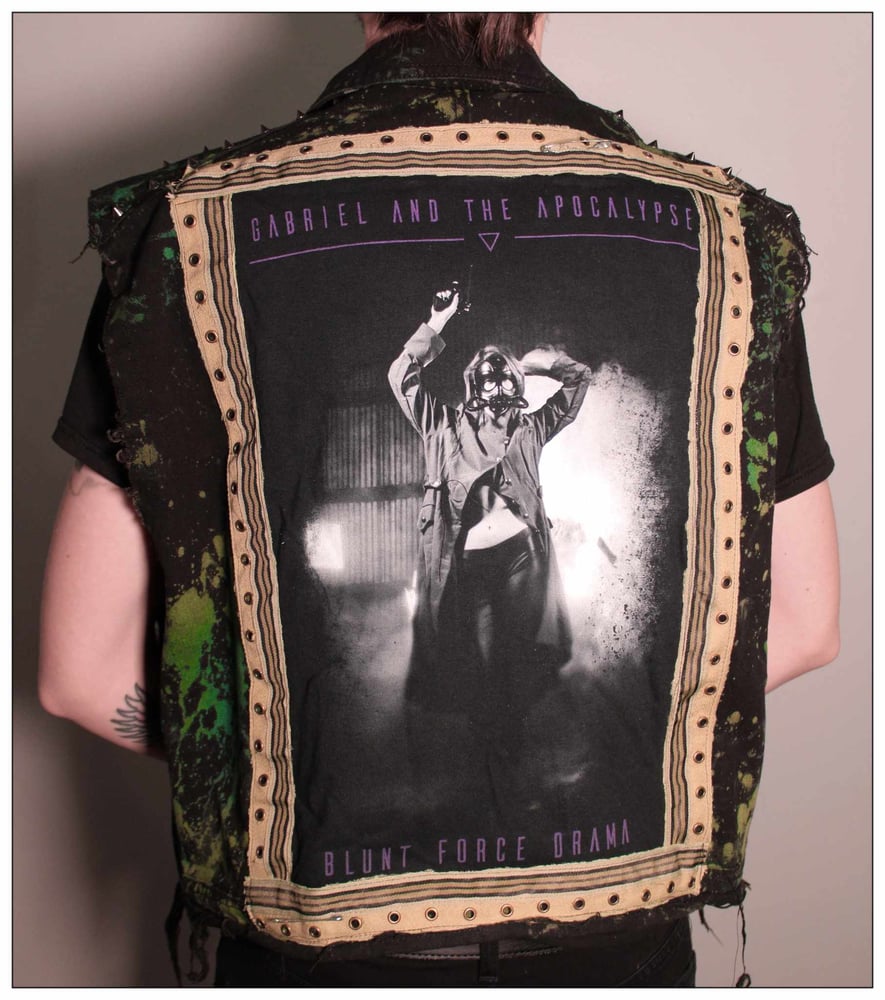Image of Blunt Force Drama Custom vest in green SIZE: large