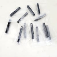 Image 1 of 3D Verticle Bar Pendant Laser Engravable Blanks - 10 Black Stainless Steel