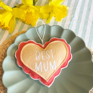 Image of Mothers Day Personalised Scallop Heart