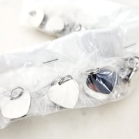 Image 1 of Heart Shape Charms 1.6 cm Steel Silver Tone for Laser Engraving - Pack of 20 pieces